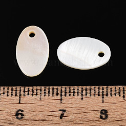 Natural Freshwater Shell Oval Charms&nbsp;SHEL-T020-36