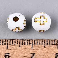 600Pcs Plating Acrylic Beads&nbsp;PACR-LP0001-01