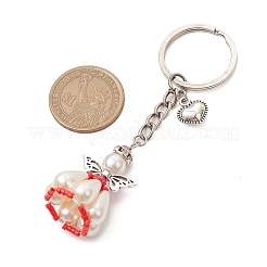 Acrylic Imitation Pearl Keychain&nbsp;KEYC-MZ00030-03