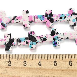 Baking Paint Synthetic Turquoise Beads Strands&nbsp;G-H060-01D