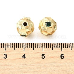Brass Micro Pave Cubic Zirconia Beads&nbsp;KK-V011-06A-G