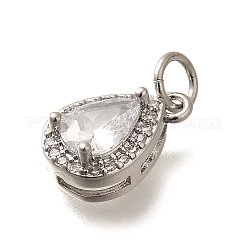 Brass Micro Pave Cubic Zirconia Pendants&nbsp;KK-U055-01P-02