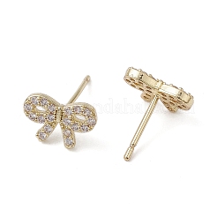 Bowknot Brass Stud Earrings&nbsp;EJEW-M245-02G