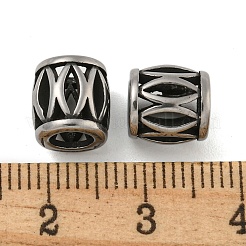 Retro Hollow 304 Stainless Steel European Beads&nbsp;STAS-B071-16AS