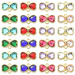 24Pcs 8 Colors Alloy Rhinestone Connector Charms&nbsp;FIND-YW0011-45