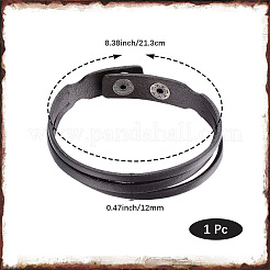 1Pc Leather Cord Snap Bracelets&nbsp;BJEW-CL0001-01