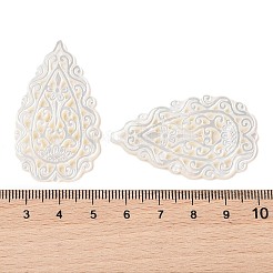 Natural White Shell Carved Cabochons&nbsp;SSHEL-C012-13