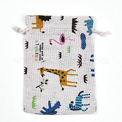 Polycotton(Polyester Cotton) Packing Pouches Drawstring Bags&nbsp;ABAG-T007-02P