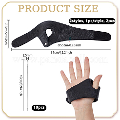 2Pcs 2 Styles Cowhide Adjustable Sewing Palm Rest&nbsp;DIY-NB0016-52