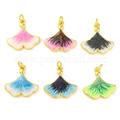 Brass Enamel Pendants&nbsp;KK-S401-12G