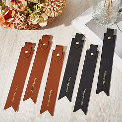 6Pcs 2 Colors PU Leather Bookmarks&nbsp;AJEW-SP0002-26