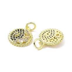 Real 18K Gold Plated Brass Micro Pave Cubic Zirconia Pendants&nbsp;KK-L209-056G-01