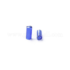 Transparent Colours Luster Glass Bugle Beads&nbsp;SEED-N005-001-A02