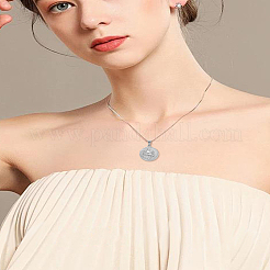 2Pcs 2 Colors 304 Stainless Steel Pendants&nbsp;STAS-LP0003-92I