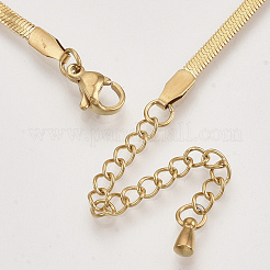Brass Herringbone Chains Necklace Making&nbsp;KK-T048-38G-NF