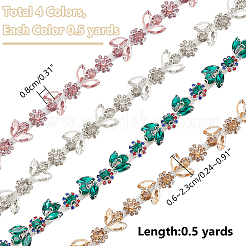 1.8M 4 Colors Iron Rhinestone Strass Chains&nbsp;CH-WR0001-04