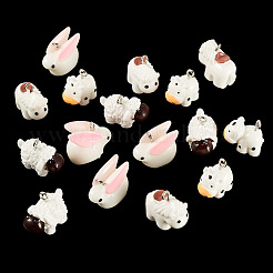 16Pcs 4 Styles Animal Theme Opaque Resin Pendants&nbsp;RESI-TADJ0001-24