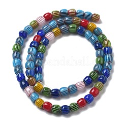 Handmade Millefiori Lampwork Beads Strands&nbsp;LAMP-F035-07