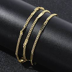 Brass Twisted Chain Necklaces for Women&nbsp;KK-CBA2293-06G