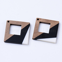 Resin & Walnut Wood Pendants&nbsp;X-RESI-N025-006A-B01