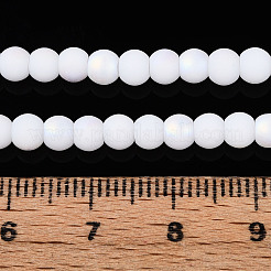 Frosted Opaque Glass Beads Strands&nbsp;GLAA-T032-P4mm-MBB02
