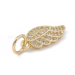 Rack Plating Brass Micro Pave Cubic Zirconia Pendants&nbsp;KK-G451-06G