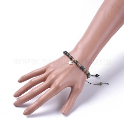Adjustable Nylon Thread Braided Bead Bracelets&nbsp;BJEW-JB04675-01