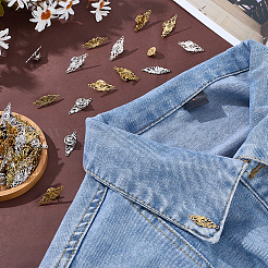 60Pcs 2 Colors Alloy Enamel Brooches&nbsp;JEWB-PH01286