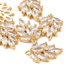 Brass Micro Pave Cubic Zirconia Pendants&nbsp;KK-S348-502-NF