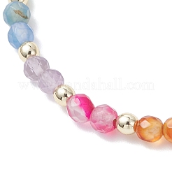 Chakra Synthetic Hematite & Natural Carnelian & Agate & Green Aventurine & Amethyst & Amazonite & Brass Beaded Bracelets for Women&nbsp;BJEW-JB12600