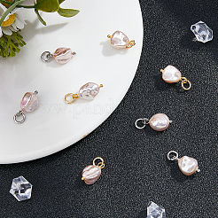 8Pcs 2 Colors Plastic Imitation Pearl Baroque Irregular Pendants&nbsp;PALLOY-FH00109