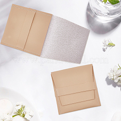 Square PU Leather Jewelry Flip Pouches with Random Color Lining&nbsp;PAAG-CL0001-02B