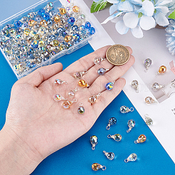 110Pcs 11 Colors Electroplate Glass Pendants&nbsp;PALLOY-PH01894