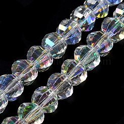 Transparent Electroplate Glass Beads Strands&nbsp;GLAA-Q099-C01-14-1