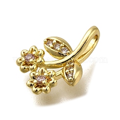 Brass Micro Pave Cubic Zirconia Pendants&nbsp;ZIRC-I070-067G