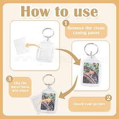 20Pcs Acrylic Photo Frame Keychains&nbsp;KEYC-TA0004-82