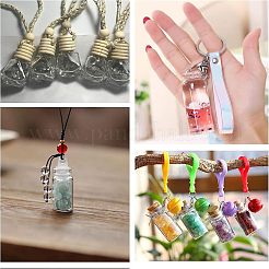 Transparent Glass Wishing Bottle Pendant Decoration&nbsp;HJEW-PH0001-29