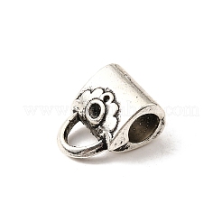 Tibetan Style Alloy Tube Bails Rhinestone Settings&nbsp;TIBE-L008-24AS