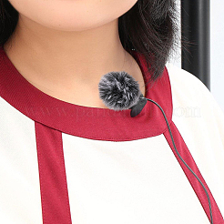 3Pcs Polyester Microphone Pompom Ball Cover&nbsp;AJEW-CN0004-89