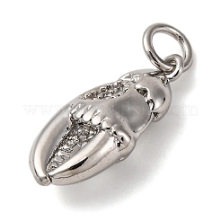 Brass Micro Pave Cubic Zirconia Pendants&nbsp;KK-P308-53P