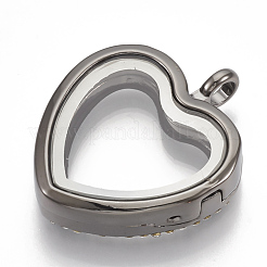 Alloy Magnetic Locket Pendants&nbsp;PALLOY-T052-11B
