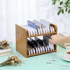 Double-Layer Wooden Device Organizer&nbsp;AJEW-WH0709-459
