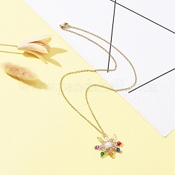 Glass Bead Braided Star Pendant Necklace&nbsp;NJEW-MZ00021