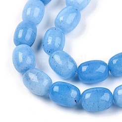Barrel Shaped Dyed Natural Aquamarine Beads Strands&nbsp;G-S114-25-01
