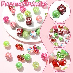 45Pcs 9 Styles Plastic Round Bead & Acrylic Beads Kits&nbsp;MACR-CJ0002-45
