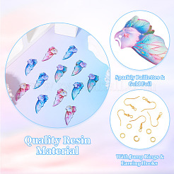 DIY Wing Dangle Earring Making Kits&nbsp;DIY-TA0012-36