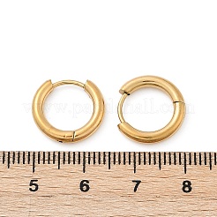 202 Stainless Steel Huggie Hoop Earrings&nbsp;X-EJEW-F111A-14mm-G01