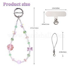 Plastic Mobile Straps&nbsp;HJEW-SZ0001-47B
