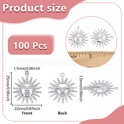 100Pcs 304 Stainless Steel Pendants&nbsp;STAS-UN0064-41