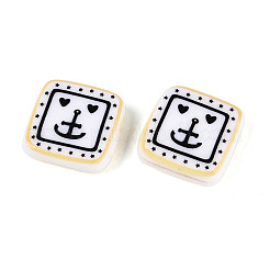 Printed Opaque Resin Beads&nbsp;RESI-N043-10B